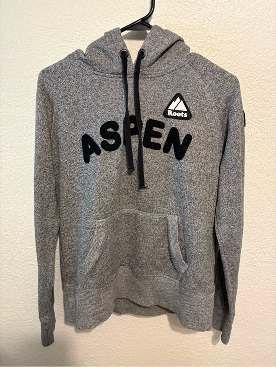 Roots Tops - Roots Women’s Grey 'Aspen' Pullover Hoodie M